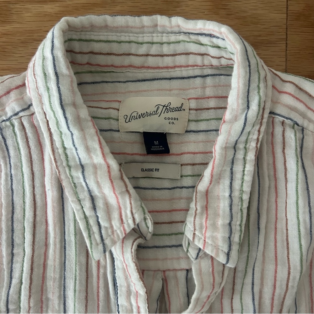 Universal Thread Striped Linen Button Down - Picture 2 of 3